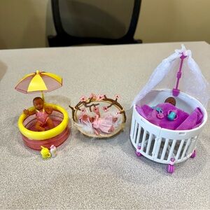 NEW Zuru MY MINI BABY Series 2 Sweetheart Boy/ Girl Teal Purple Bed Basket Pool